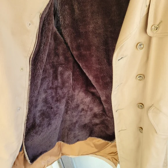 Mr. Chips vintage men's classic trench coat with Removable fur lining - Picture 11 of 14